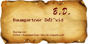 Baumgartner Dávid névjegykártya