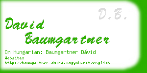 david baumgartner business card