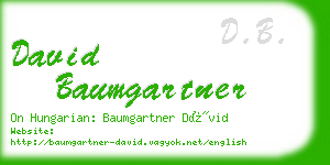 david baumgartner business card